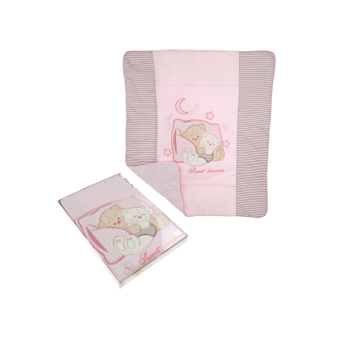 Blanket BEAR 84 x 74 cm - pink