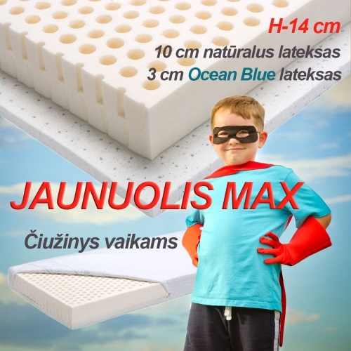 Latekso čiužinys vaikams JAUNUOLIS MAX