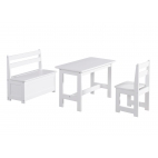 Komplektukas MAŽYLIS- kėdutė, suoliukas, stalas