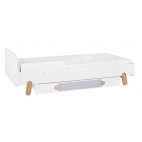 Lova vaikui 200 x 90 cm VIGA su stalčiumi + tekstilė + apsauga