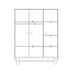 3-door wardrobe VIGA