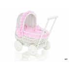 Wicker cribs for doll LILY white