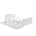 Lova 200x140 cm BLANCA su stalčiumi