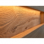 Žema ąžuolinė TV spintelė MKDIV