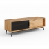 Oak TV unit with glass doors Loft