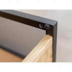 Oak TV cabinet with glass drawer Loft