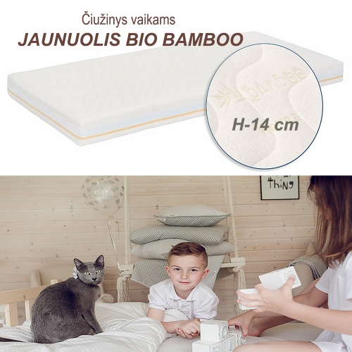 Vaiki&scaron;ki čiužiniai JAUNUOLIS BIO BAMBOO