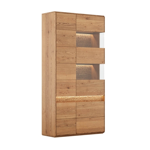 Ąžuolinė vitrina MKDIV 2D, de&scaron;inė