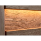 Ąžuolinė siaura vitrina MKDIV, kairė