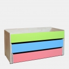 Triple pull-out bed for kindergarten