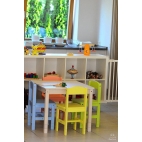 Quadrangle wooden table