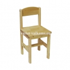 Height-adjustable wooden chair