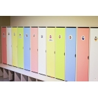 Wooden dressing cupboard with doors